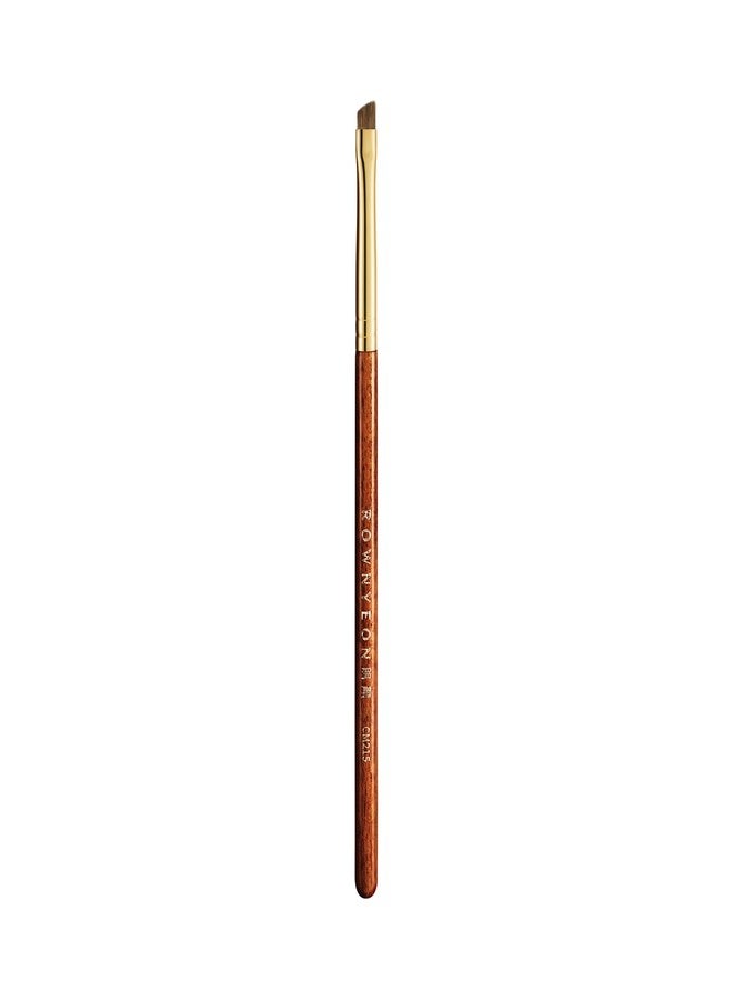 ROWNYEON Desert Oak Series Angled Eyeliner Brush - Premium Weasel Hair Eye Liner Brush for Winged Look, Bubinga Wood Handle Makeup Brushes (CM215) - Image 1