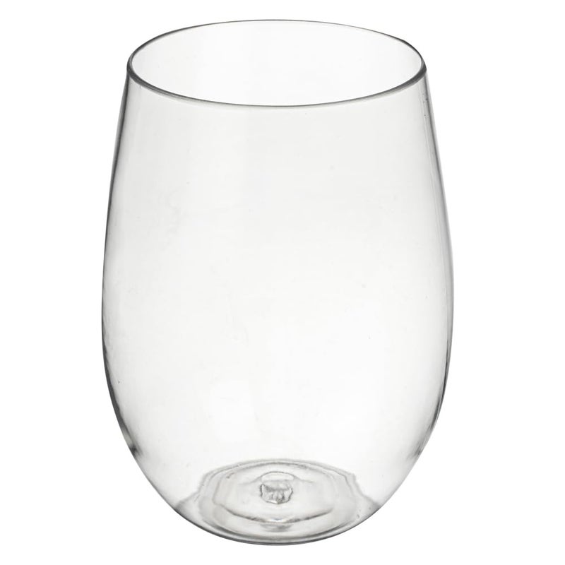 Restaurantware Bev Tek 3.2 x 3.2 x 4.5 Inch Reusable Wine Glasses 10 Durable Party Wine Glasses - Shatterproof Lightweight Clear Rubber Plastic Wine Cups Easy To Hold - Image 2