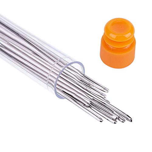 JNENERY 23 PCS Large Eye Sewing Needles, 2.36in Sewing Sharp Needles, Leather Embroidery Thread Needle, Stainless Steel Yarn Knitting Needle with a 3.3in Plastic Bottle - Image 3