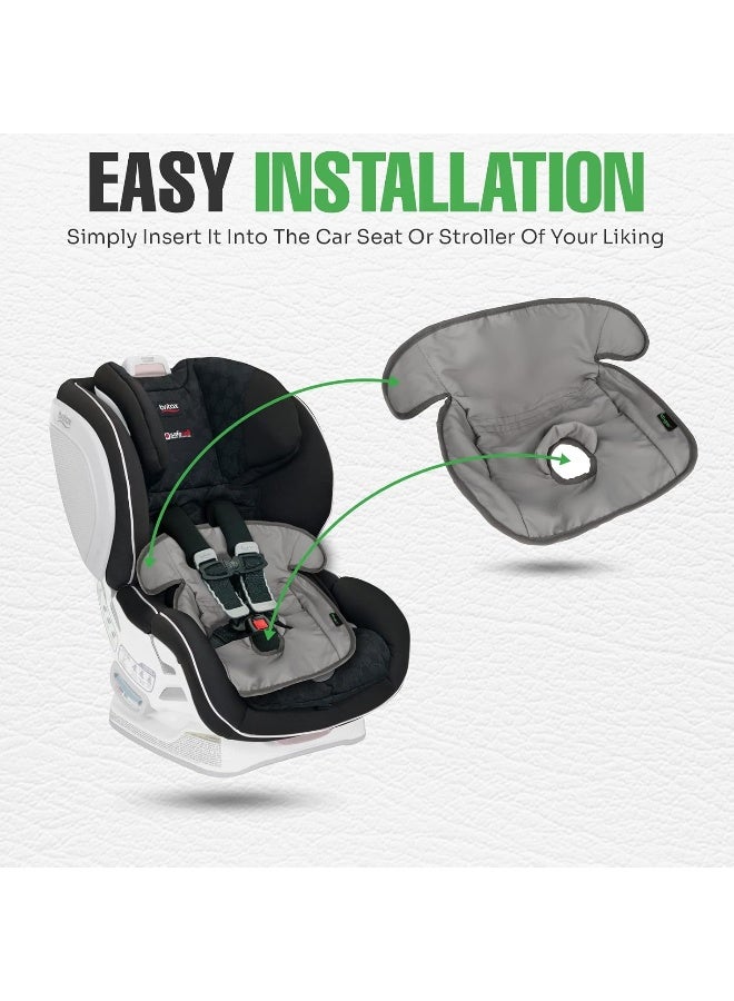 lebogner Child Car Seat Saver Waterproof Liner - 100% Leak Free Pad for Baby Stroller, Piddle Pad for Potty Training Toddlers, Car Seat Liner with Anti Slip Vinyl Backing - Image 5