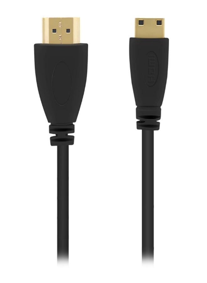 High Speed HDMI to Mini HDMI Cable – Black and Gold – 4K Ultra HD Support, Gold-Plated Connectors for Superior Signal Quality – Durable Nylon Braided Cable – Perfect for Cameras, Laptops, TVs, Monitors, and Gaming Consoles – Reliable & Tangle-Free Design - Image 1