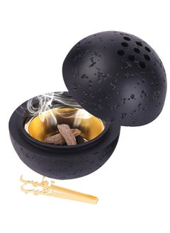 Gerenic Phnom Penh Kettle Incense Burner Frankincense Resin Incense Burner, Incense Burner with Handle Tongs for Yoga, Spa Aromatherapy,Eid Ramadan  - Image 1