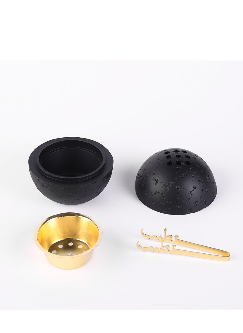 Gerenic - Phnom Penh Kettle Incense Burner Frankincense Resin Incense Burner, Incense Burner with Handle Tongs for Yoga, Spa Aromatherapy,Eid Ramadan - Image 1