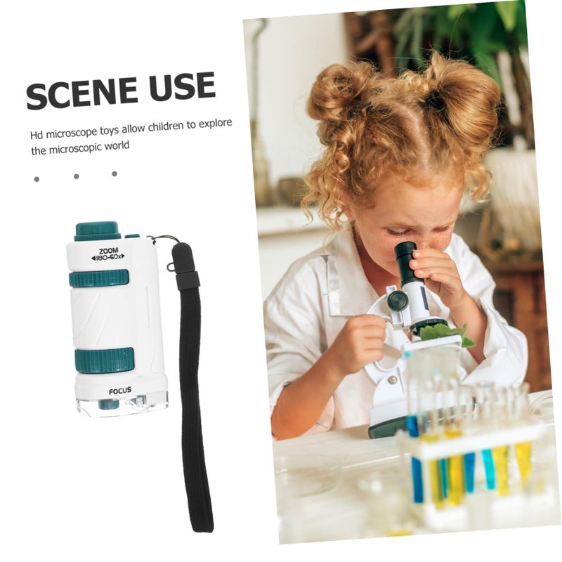 Portable Monocular Microscope 1set for Early Learning Biology Experiments Students - Image 4