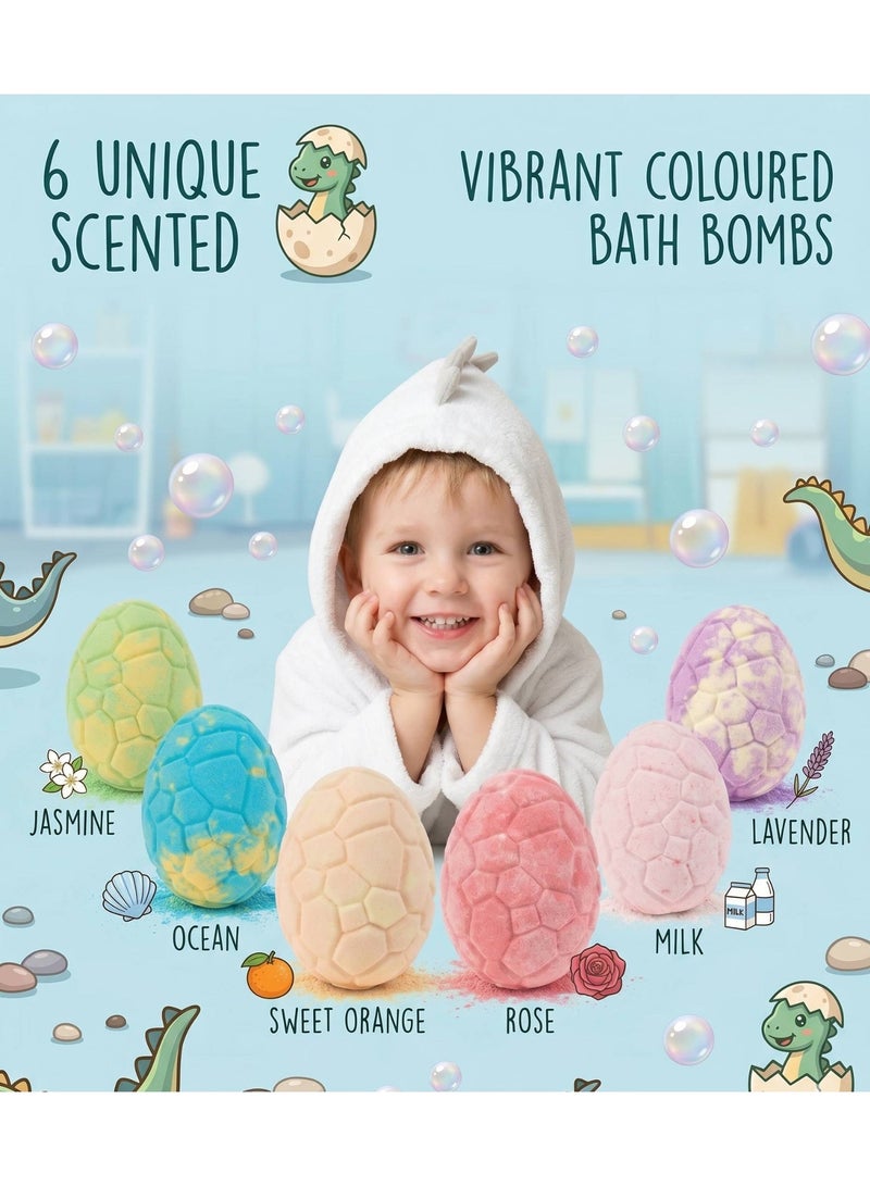 AceLuste 6-Piece Bath Bombs Gift Set for Kids with Surprise Inside, Dinosaur Egg Bath Bubbles Gift Set with Dinosaur Bath Toys Inside, Organic & Natural Handmade Exploding Bath Salt Balls, Surprise Gift for Kids Boys and Girls, Children's Day, Birthday, Kid's Party Gift Ideas, Natural Safe Material Non-Toxic - Image 3
