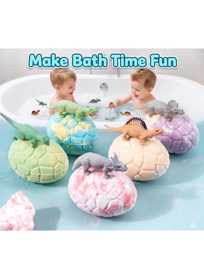 AceLuste 6-Piece Bath Bombs Gift Set for Kids with Surprise Inside, Dinosaur Egg Bath Bubbles Gift Set with Dinosaur Bath Toys Inside, Organic & Natural Handmade Exploding Bath Salt Balls, Surprise Gift for Kids Boys and Girls, Children's Day, Birthday, Kid's Party Gift Ideas, Natural Safe Material Non-Toxic - Image 4