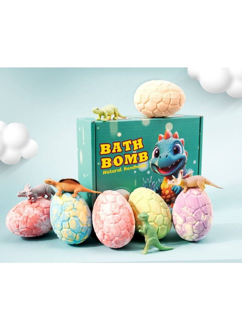 AceLuste 6-Piece Bath Bombs Gift Set for Kids with Surprise Inside, Dinosaur Egg Bath Bubbles Gift Set with Dinosaur Bath Toys Inside, Organic & Natural Handmade Exploding Bath Salt Balls, Surprise Gift for Kids Boys and Girls, Children's Day, Birthday, Kid's Party Gift Ideas, Natural Safe Material Non-Toxic - Image 5