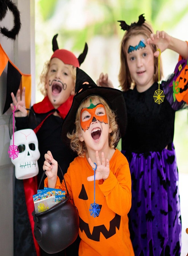 Yeetec 12 Pack Sticky Spider Web Cobweb Sticky Hands Stretchy Sensory Toys for Halloween Party Favors, Birthday Party Supplies Bag Fillers, Classroom Prizes, Random Color - Image 5