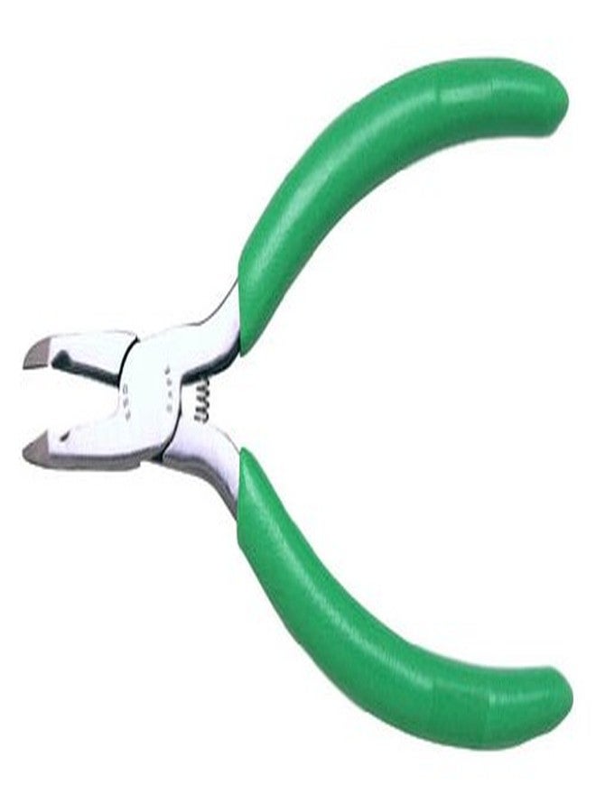 Xcelite LC665J Angled Tip Cutter, Angled Head, Flush Jaw, 4-1/2" Length, 29/32" Jaw Length, Green Cushion Grip - Image 2