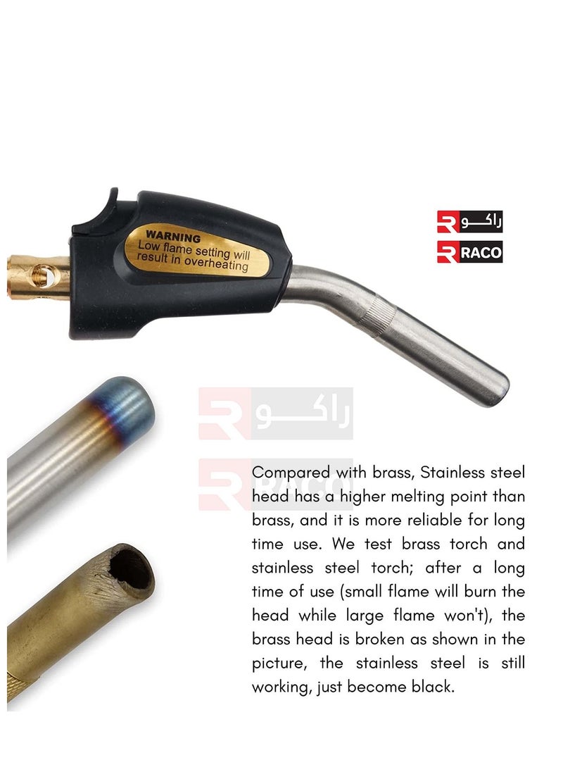 RACO RACO Self-Ignition Welding Torch 1.5m With Stainless Steel Head and Hose for Mapp Cylinder  - Image 3