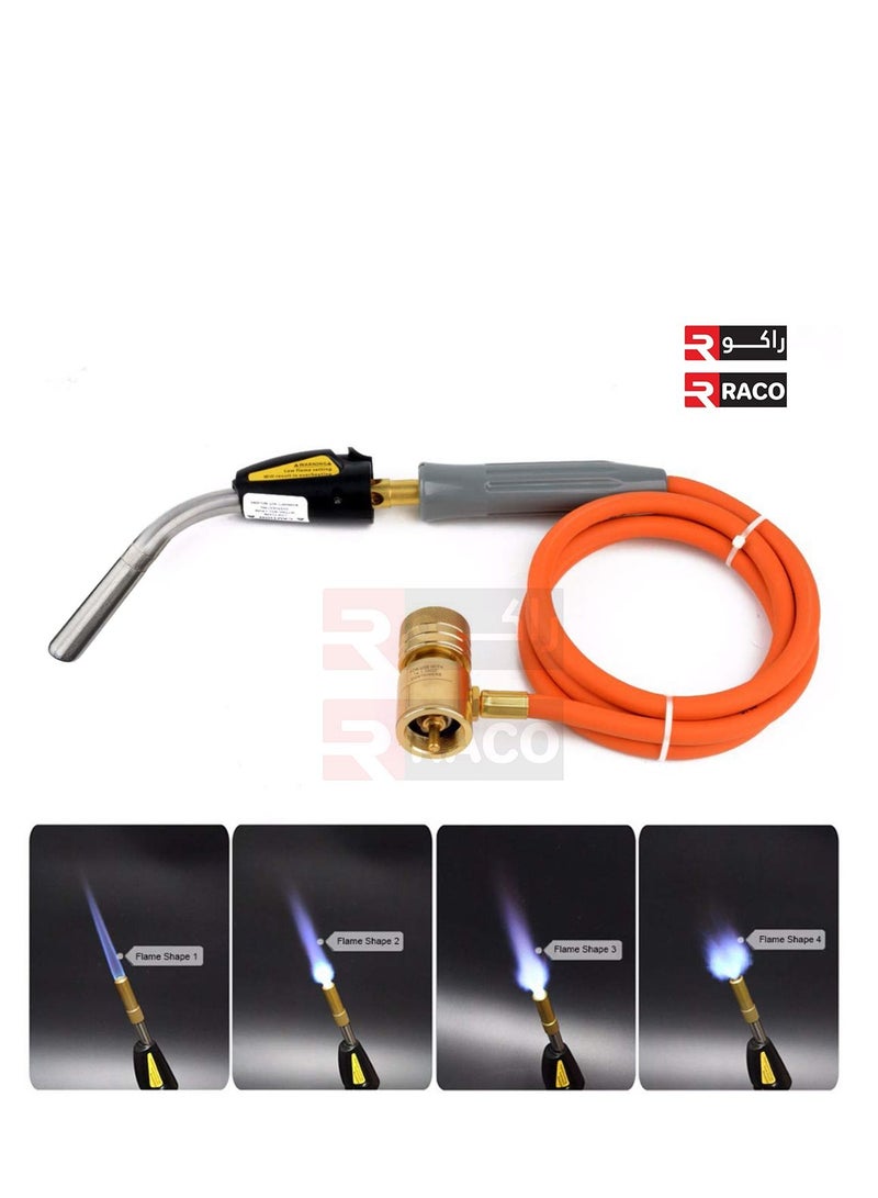 RACO Self-Ignition Welding Torch 1.5m With Stainless Steel Head and Hose for Mapp Cylinder