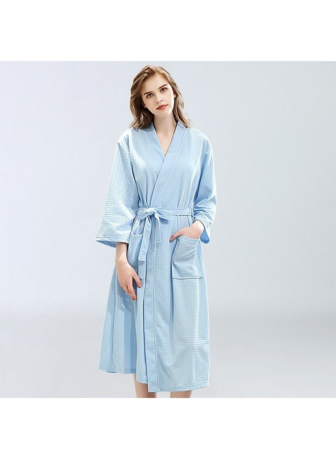 Fashion Waffle Weave Bathrobes, Couple Robes, Kimono Robes with Soft Shine Pockets Bathrobes Bathrobe Pajamas Bath Towels, Bathroom, Resort Hotel Spa, Great for After Shower or Swim