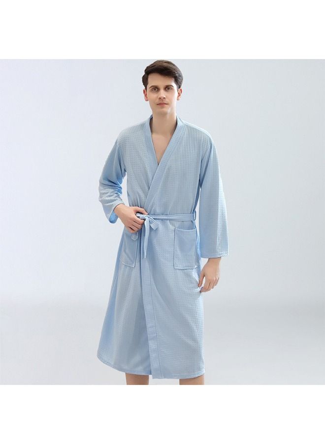 Fashion Waffle Weave Bathrobes, Couple Robes, Kimono Robes with Soft Shine Pockets Bathrobes Bathrobe Pajamas Bath Towels, Bathroom, Resort Hotel Spa, Great for After Shower or Swim