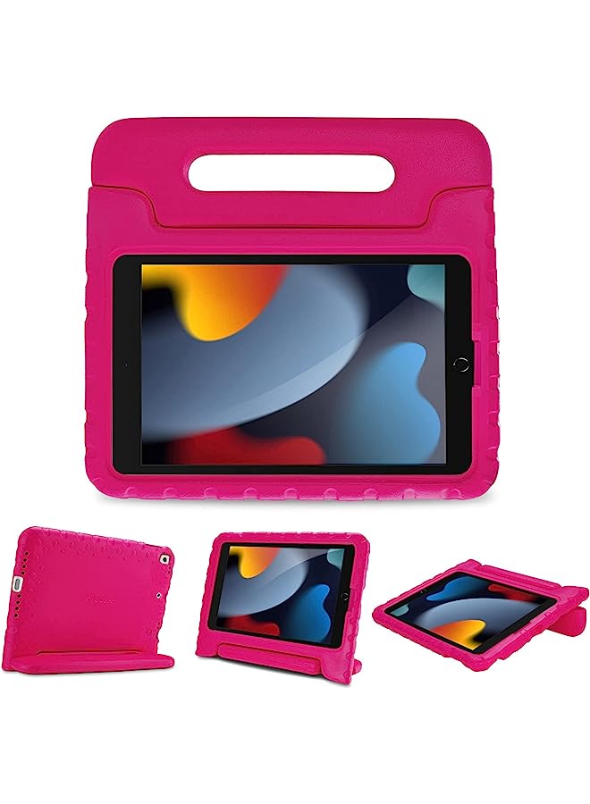 Procases Kids Case For Ipad 10.2 Inch 9Th 2021/ 8Th 2020/7Th 2019/Ipad Air 10.5" 2019/ Ipad Pro 10.5, Shockproof Convertible Handle Stand Cover Light Weight Kids Friendly Case For Ipad 9/8/7 -Magenta - Image 1