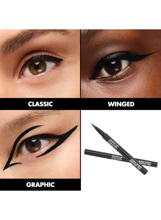 MAKE UP FOR EVER Aqua Resist Graphic Pen - Intense Black - Image 4