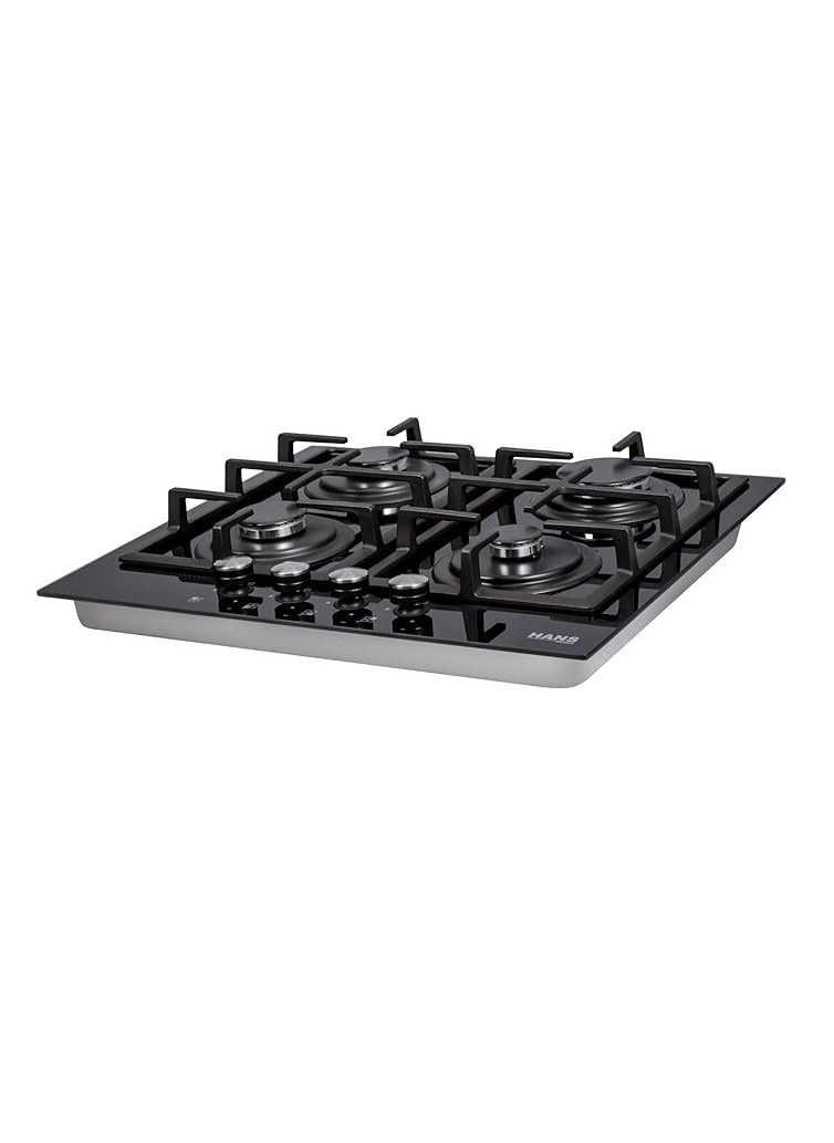 Built in Gas Hob 4 burners, 60 cm cast iron holders Black glass - pzsku/ZD7B8971E507553D5CA2DZ/45/_/1702845757/eb8143c3-affc-4dc0-85a8-3ae02475cef1