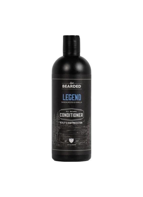 Live Bearded - Live Bearded AllNatural Conditioner for Men  Promotes Hair Growth  Thinning and Hairloss  Deep Conditioning Moisturizing  Legend Scent  Sandalwood Vanilla - Image 1