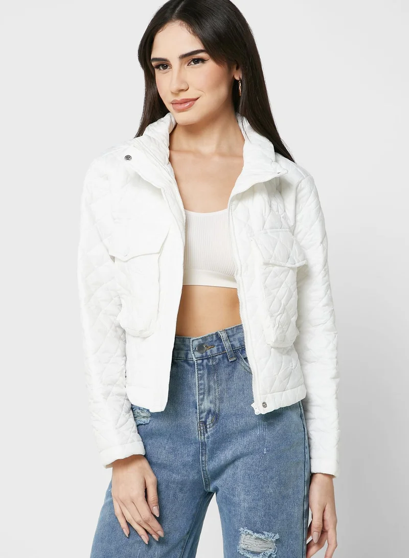 Ginger Quilted Jacket With Oversized Pockets
