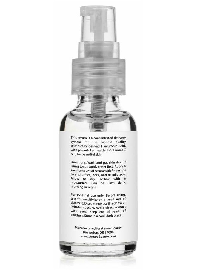 Amara Beauty Hyaluronic Acid Serum for Skin with Vitamin C & E, 1 fl. oz.  - Image 3