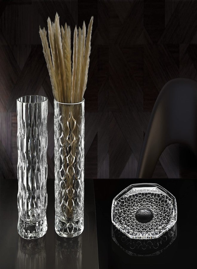 Barski Vase - Round Opening Glass Crystal Vase - for Flowers - Roses - Designed - 10.8" H - by Barski - Made in Europe - Image 2