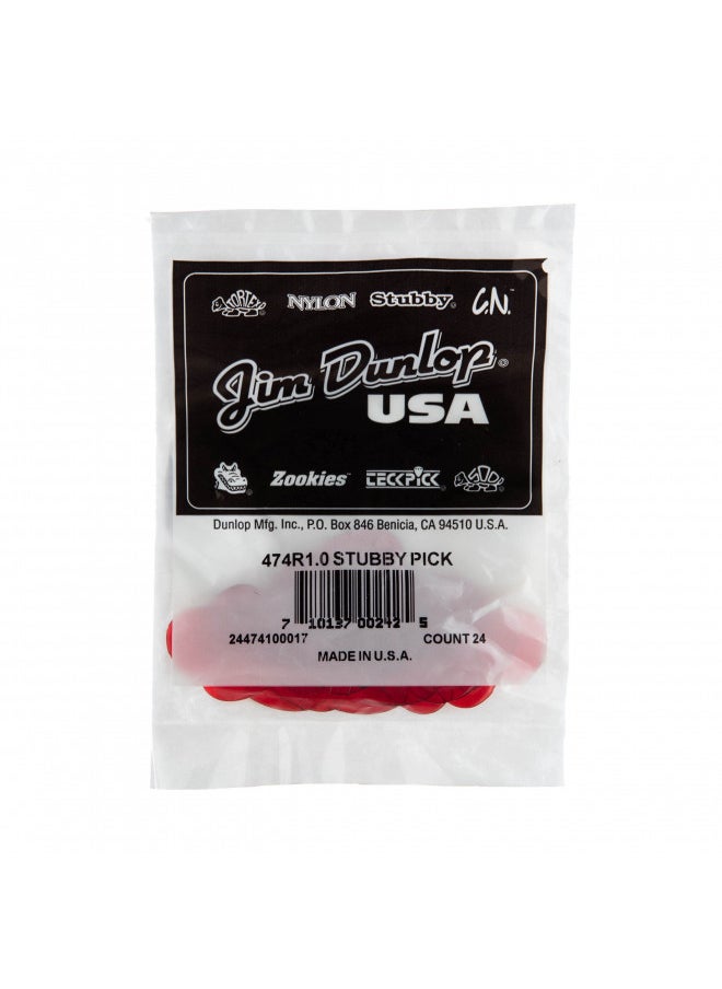 JIM DUNLOP JIM DUNLOP 474R1.0 Stubby®, Red, 1.0mm, 24/Bag  - Image 3