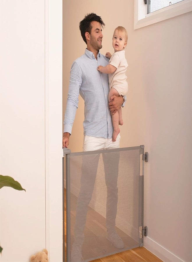 Crega Expandable Baby & Pet Safety Gate 34.6” Tall Adjustable Mesh Barrier, Extends Up to 59” Wide for Stairways, Hallways, Doorways, Indoor & Outdoor Safety Fence - Image 4