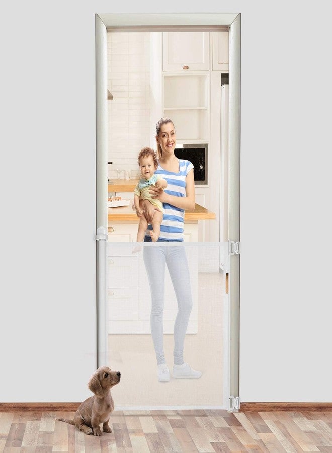 Crega Expandable Baby & Pet Safety Gate 34.6” Tall Adjustable Mesh Barrier, Extends Up to 59” Wide for Stairways, Hallways, Doorways, Indoor & Outdoor Safety Fence - Image 2