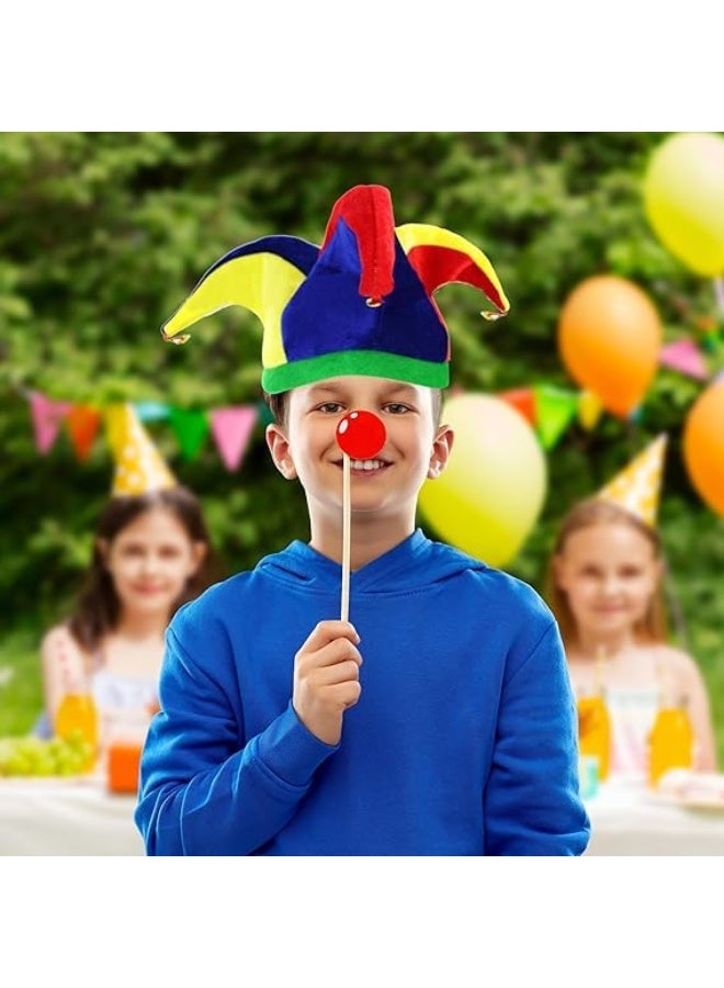 Clown Hat, Fun Jester Hat, Circus Hat, Multi-color Jester Hat For Halloween Party Cosplay Clown Costume Dress Up Accessories - Image 3