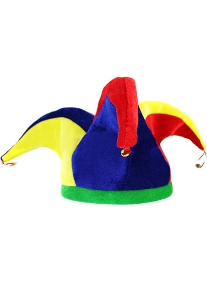 Clown Hat, Fun Jester Hat, Circus Hat, Multi-color Jester Hat For Halloween Party Cosplay Clown Costume Dress Up Accessories - Image 1
