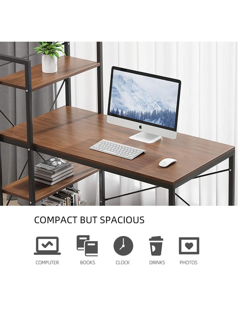 Home Gallery Computer Desk 120 cm with 4 Storage Shelves  - Image 4