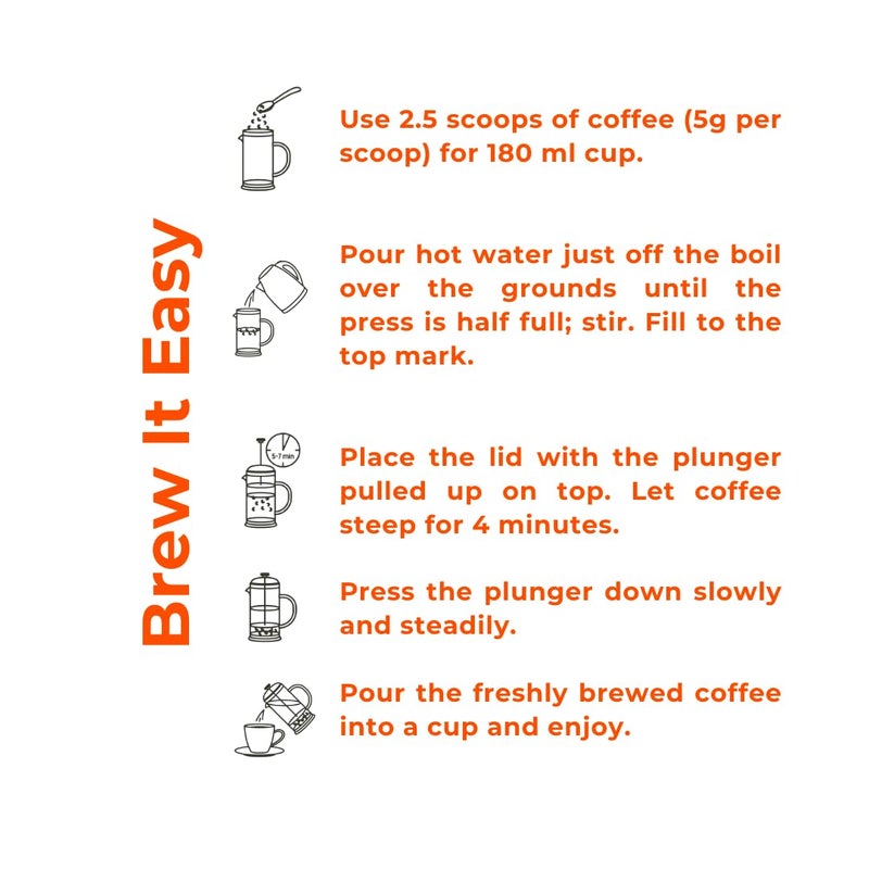 Kents Coffee Ethiopian Groove | Zesty, Floral, Fruity | Light Roast Ground Coffee | Low Acidity | Ideal for French Press (250Gm) - Image 4