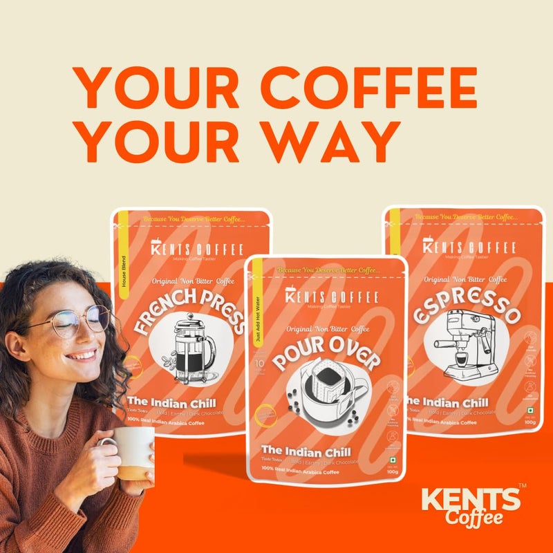 Kents Coffee Ethiopian Groove | Zesty, Floral, Fruity | Light Roast Ground Coffee | Low Acidity | Ideal for French Press (250Gm) - Image 5