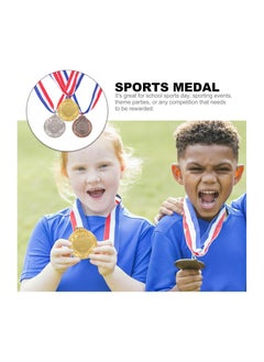 Generic Winner Award Medals for Kids - 3PCS Gold Silver Bronze Medals for Kids Sports Day Prizes - Plastic Winner Award Medals Gymnastics Competitions Party Favor  - Image 4