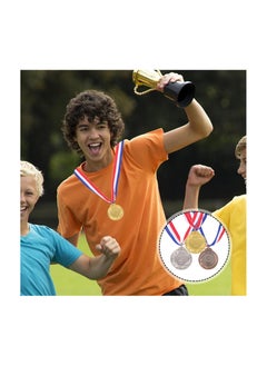 Generic Winner Award Medals for Kids - 3PCS Gold Silver Bronze Medals for Kids Sports Day Prizes - Plastic Winner Award Medals Gymnastics Competitions Party Favor  - Image 5