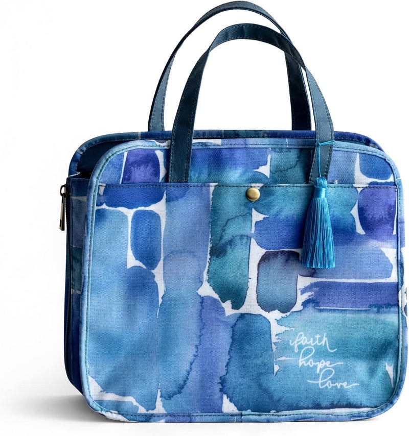 DaySpring  Oilcloth Organizational Bag Blue 12 x 10 - Image 1