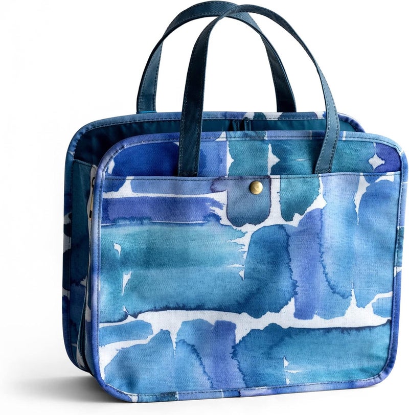 DaySpring  Oilcloth Organizational Bag Blue 12 x 10 - Image 4