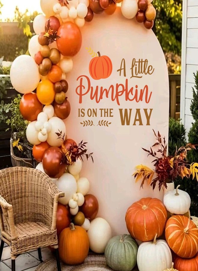 Agkvw A Little Pumpkin is on The Way Decal - Halloween Baby Shower Party Decal Sign, Fall Pumpkin Theme Gender Reveal Party Wall Decor, Thanksgiving Day Baby Shower Sticker - Image 4