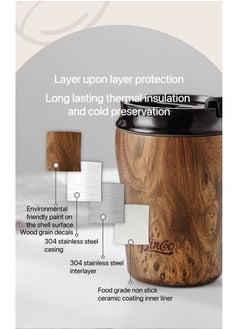 Bincoo Travel Thermos Coffee Cup Portable High Appearance Accompanying Insulated Dual Purpose Cup 280ML  - Image 5