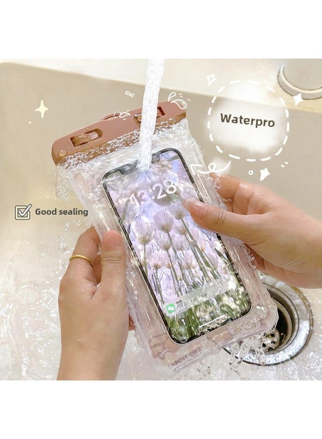 general Mobile Phone Waterproof Bag Touch Screen Swimming Takeaway Special Sealed Bag Diving Shooting Drifting Transparent Waterproof Mobile Phone Case-Color:1 Piece/air Bag Type/2 Pufferfish Pieces - Image 3