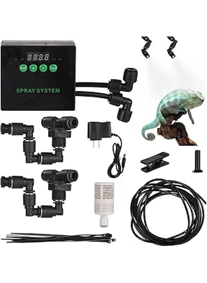 Reptile Humidifier With Timer 2 Rotating Misting Nozzles For Snakes Lizards And Plants - Image 1