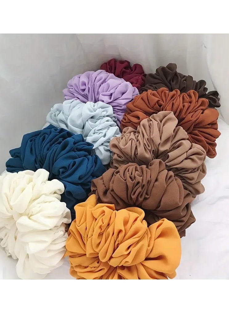 Rozino - 1pc of Solid Color Chiffon Lining Base, Muslim Ramadan Headscarf, Hijab Inner Scrunchies Accessories - Image 1