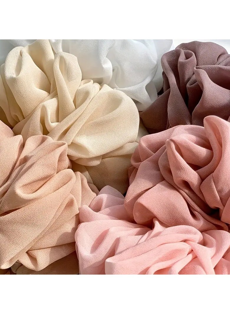 Rozino - 1pc of Solid Color Chiffon Lining Base, Muslim Ramadan Headscarf, Hijab Inner Scrunchies Accessories - Image 1