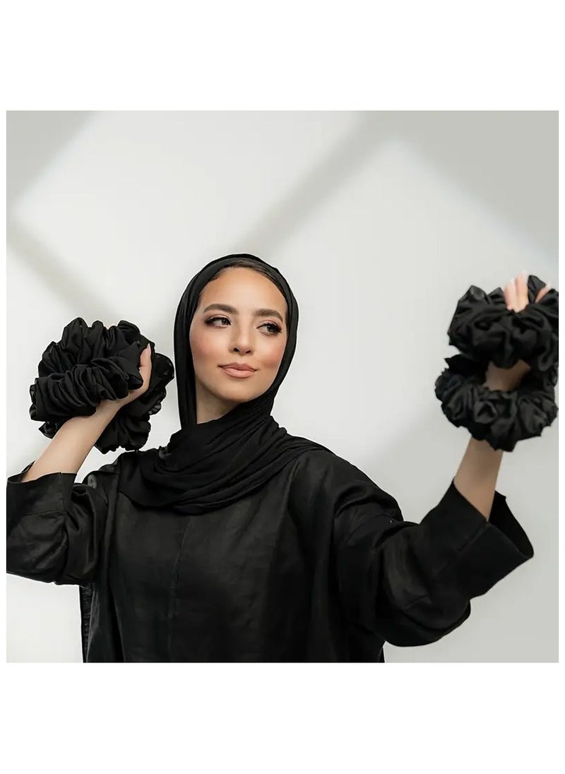 Rozino - 1pc of Solid Color Chiffon Lining Base, Muslim Ramadan Headscarf, Hijab Inner Scrunchies Accessories - Image 1