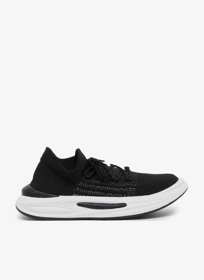 Styli Active Knitted Chunky Sole Lace Up Sneakers