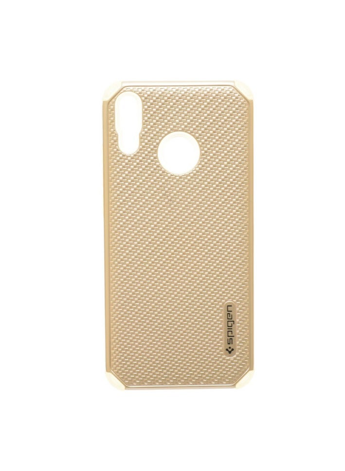 Spigen Silicone And Plastic Back Phone Protection Cover For Huawei Y9 2019 - Gold - Image 1