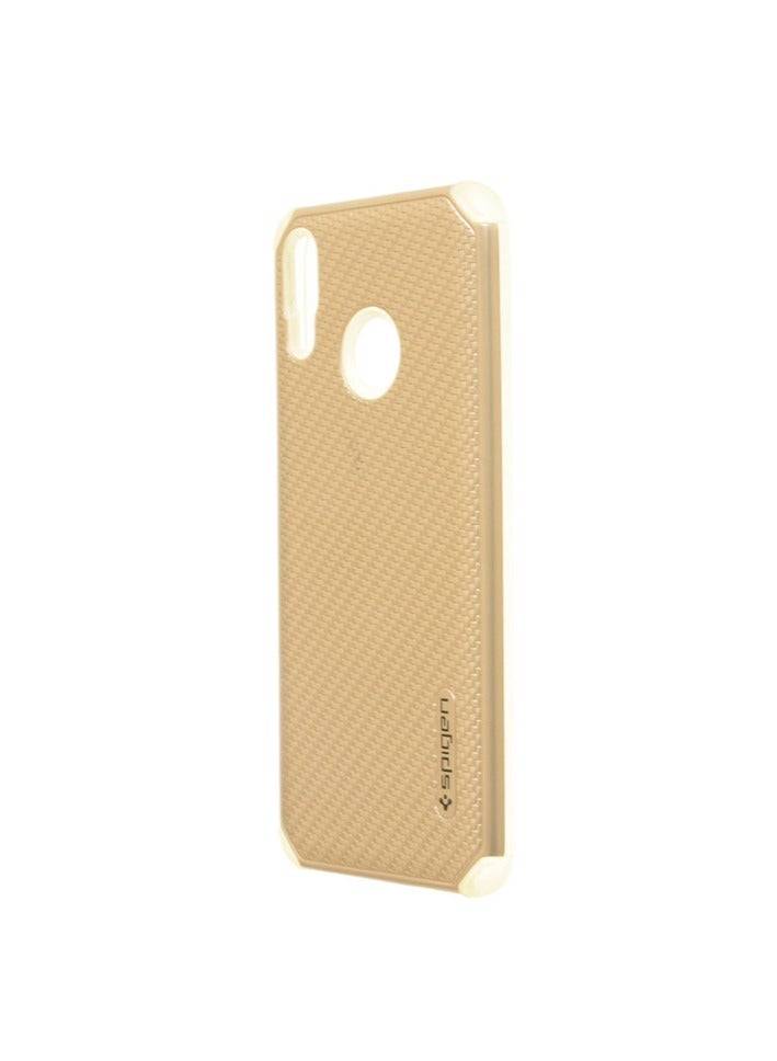 Spigen Silicone And Plastic Back Phone Protection Cover For Huawei Y9 2019 - Gold - Image 3