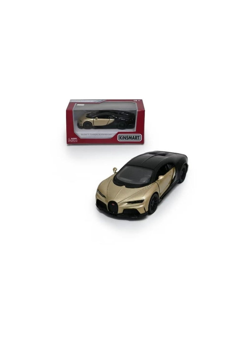 Kinsmart 1:38 Scale Door Openable Pull Back Action Bugatti Chiron Super Sport Diecast Metal Alloy Toy Car - Image 1