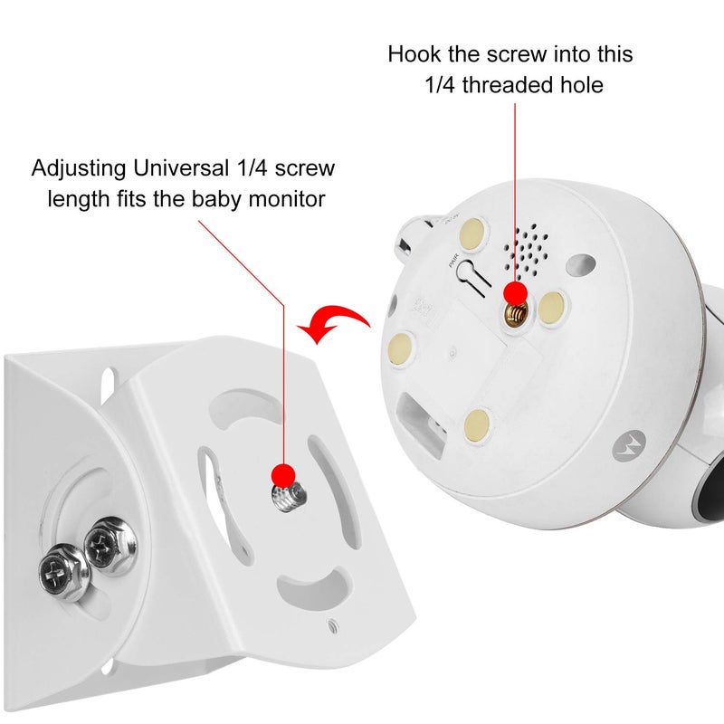 ALERTCAM Adjustable Angle Wall Mount for Arlo Baby Monitor, Motorola Baby Monitor and Most Universal Monitors Camera, Aluminum Alloy Material - Image 4