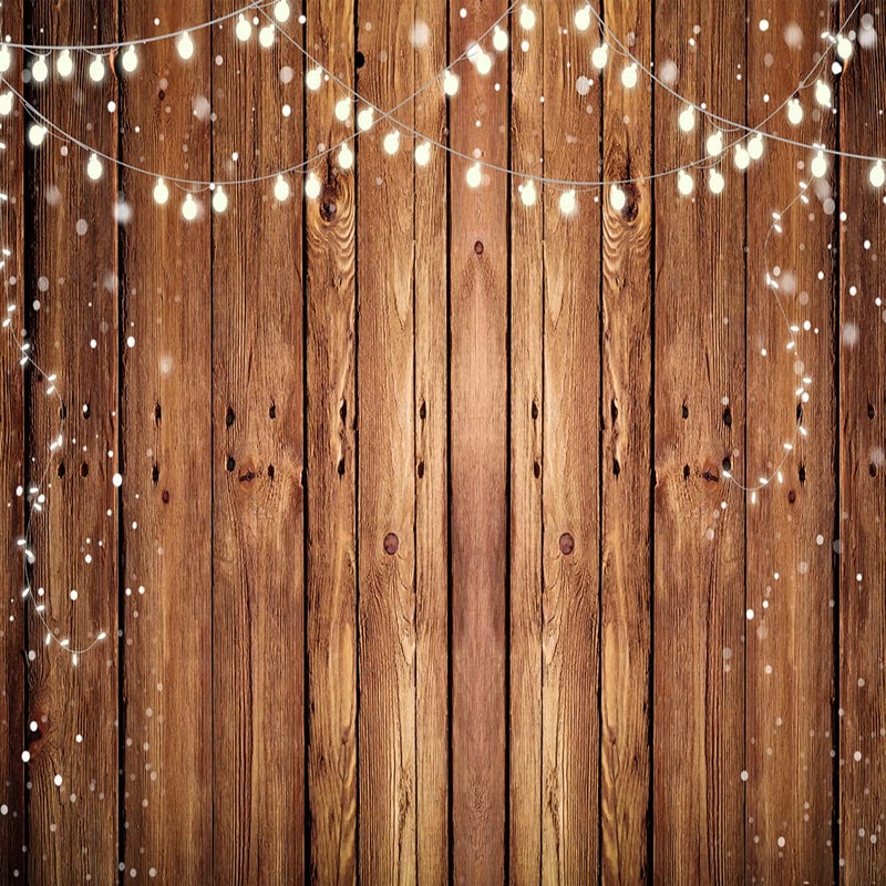 Alltten 10x10FT Brown Wood Backdrop Rustic Photo Backdrop Country Wooden Background Birthday Wedding Western Party Decoration F1