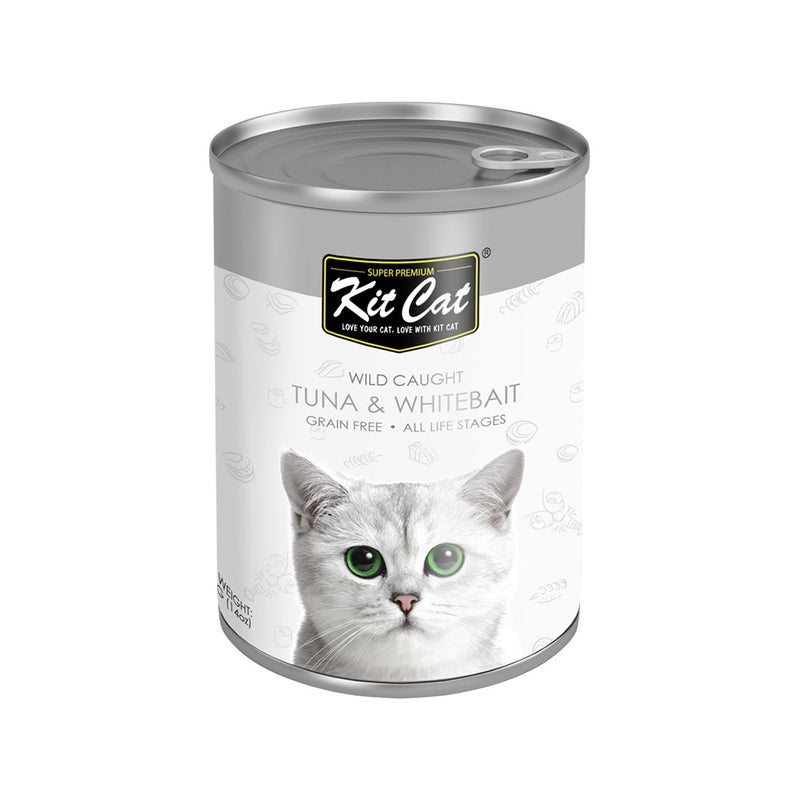 كيت كات Kit Cat Wild Caught Tuna and Whitebait Canned Cat Food - 400 g